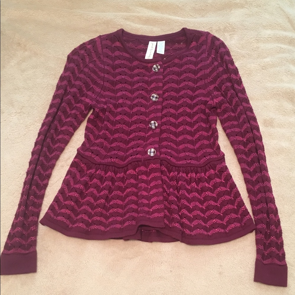 MJ Paint By Numbers Grape Leaf Mulberry Sweater